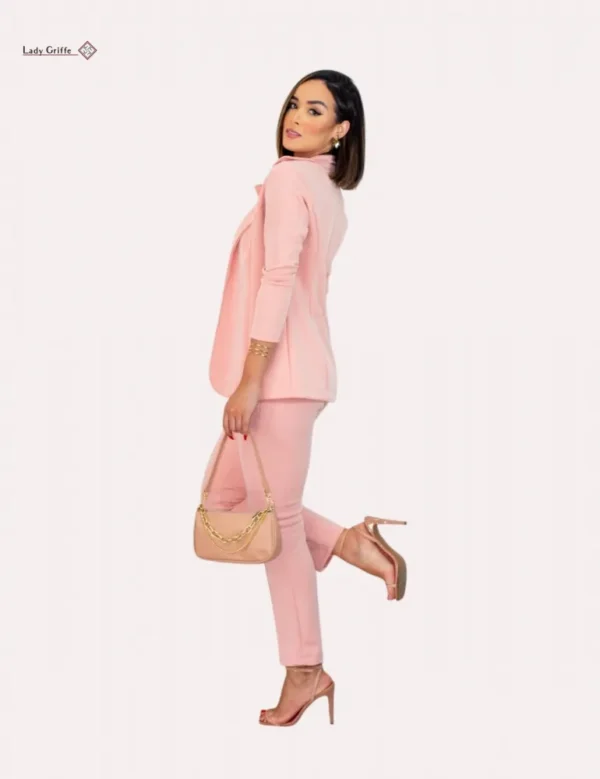 Conjunto Feminino de luxo  Lady Griffe  Rosa Bebê - Imagem 3